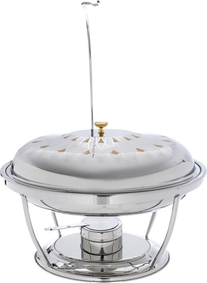 Buffet heater with steel candle with Saif El Hana base, 40 cm - silver product image 1