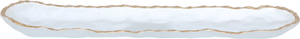 Al Saif Gallery Glass Dessert Dish, 41 X 10 X 2.5 Cm, Oval - Clear Gold product image