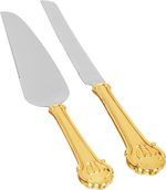 Dania Steel Cake Serving Spoons Set, 2 Pieces - Silver Gold product image 1