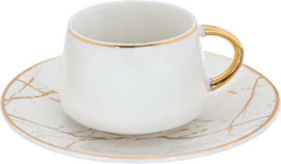 Al Saif Gallery coffee cups and saucers set, 12 pieces - white product image 2