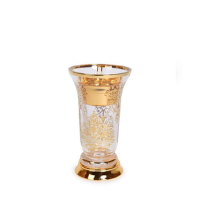 Al Saif Gallery Decorated Crystal Incense Burner, 11 x 11 x 20 cm - Clear Gold product image