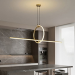 Modern aluminum Mishkati chandelier, 30 watts, 3000 Kelvin - gold product image 1