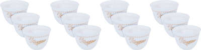 Arcopal Al Saif Gallery Arabic coffee cups set, Korean, spike pattern, 12 pieces - white product image 3