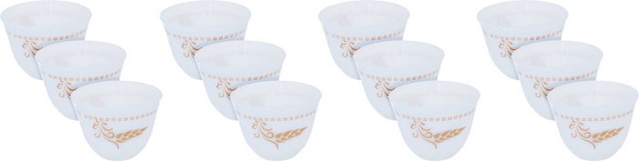 Arcopal Al Saif Gallery Arabic coffee cups set, Korean, spike pattern, 12 pieces - white product image 3