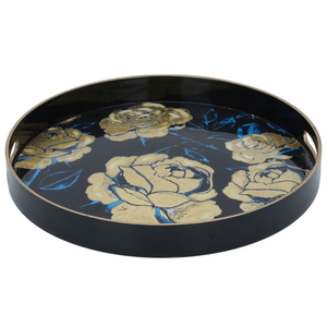 Al Saif Gallery Acrylic Serving Tray, 37X37X4.3 Cm, Round - Black Color product image