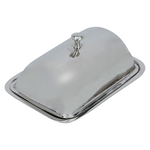 Al Saif Gallery steel serving plate, 18 x 12 x 9 cm, cover, rectangle - silver product image 2