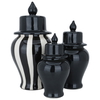 Al Saif Gallery Porcelain Vase Set, 3 Pieces - Black product image 1