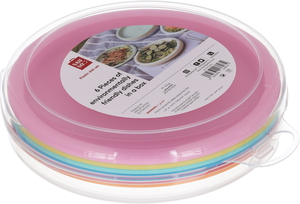 Al Saif Gallery Plastic Plates Set, 6 Pieces - Multi Color product image