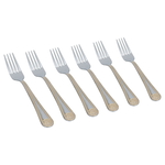 Al Saif Gallery steel sweet fork set, gilded, 6 pieces - silver product image 1