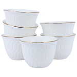 Al Saif Gallery porcelain coffee cup set, 12 pieces - white product image 1