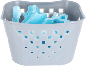 Al Saif Gallery Plastic Clip Basket, 18 Clips, 14 X 10 X 8 Cm - Light Blue product image