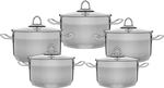طقم قدور استيل هاشفير، 10 قطع - فضي product image 2