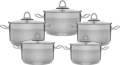 طقم قدور استيل هاشفير، 10 قطع - فضي product image 2