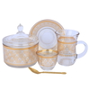 Al Saif Gallery Glass Tea and Coffee Bialat Set, 26 Pieces - Gold product image 1