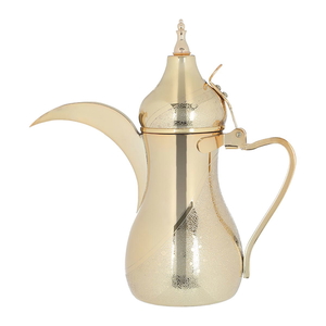 Al Saif Gallery Steel Dallah, 36 oz, Steel - Gold product image