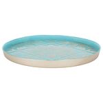 Al Saif Gallery Glass Serving Plate, 28X28X3 Cm - Turquoise product image 1