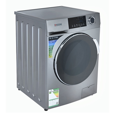 Edison Edsfd10507  Combo Automatic Washing Machine, Front Load, 10.5 Kg, 15 Programs- Silver product image 3