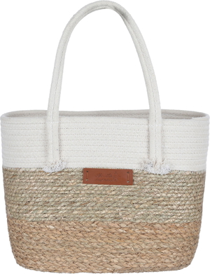 Al Saif Gallery wicker bag, 40 x 17 x 28 cm, handle - beige/white product image