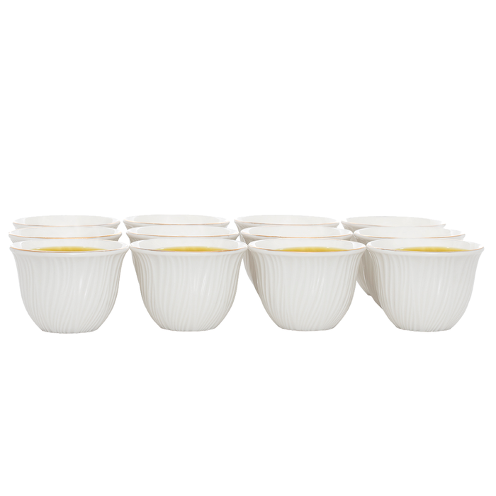 Al Saif Gallery porcelain coffee cup set, 12 pieces - white product image 1