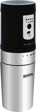 Al Saif Gallery Edison Coffee Maker and Grinder Steel, 300 ml, 15.5 Watt, Charging - Black product image 3