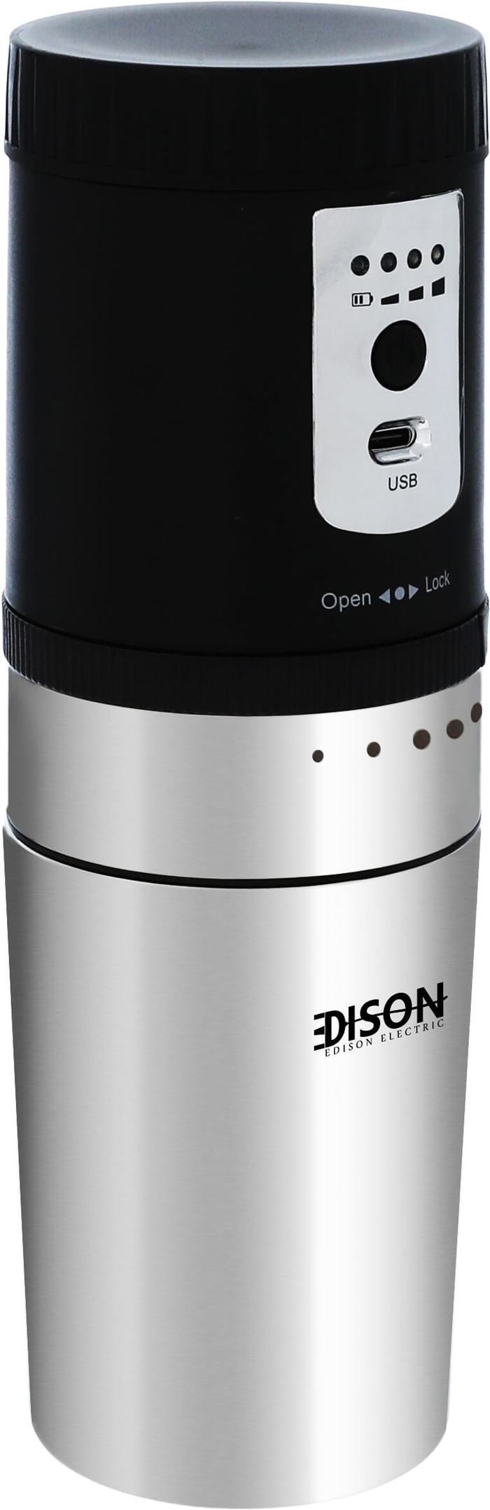 Al Saif Gallery Edison Coffee Maker and Grinder Steel, 300 ml, 15.5 Watt, Charging - Black product image 3