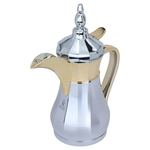 Al Saif Gallery Sulaiman Steel Dallah, 0.50 liters - Gold Silver product image 2