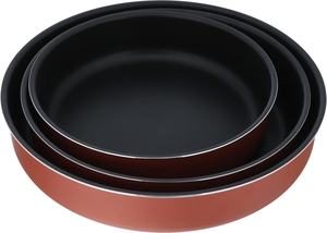 Tefal Rocky Tray Set, 3 Pieces - Brown product image