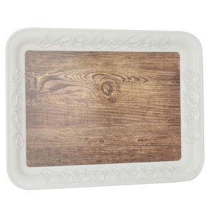 Tofaria Melamine Al Saif Gallery, 40 x 30 x 3 cm, rectangle, woodcut - white product image