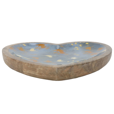 Al Saif Gallery wooden serving plate, 21 x 24 x 3 cm, heart - multi-colored product image 2