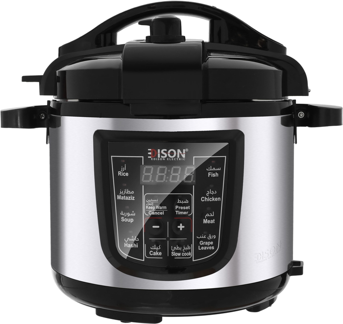 Edison Gt1001-W/Ss Steel Pressure Cooker, 10 Functions, 1400W, 10L, 41.5X41.5X43Cm - Black Silver product image 2