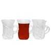 Al Saif Gallery Max glass tea cups set, with handle, 6 pieces - transparent product image 1