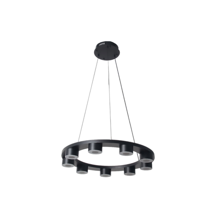 Modern aluminum Mishkati chandelier, 60 cm, 45 watts - black product image 3