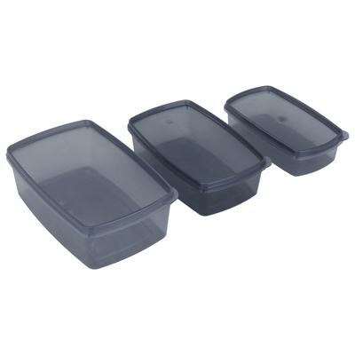 Al Saif Gallery Storage Box, Rectangular, 1000/700/400 ml, 3 Pieces - Gray product image 2