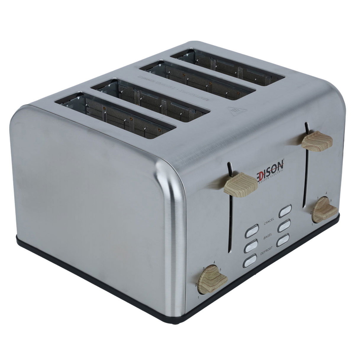 Edison Electric Toaster, 4 Slices, 1600 Watt - Silver product image 1