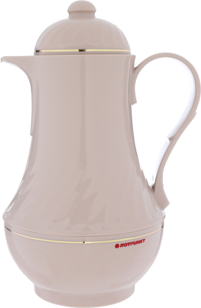Rotpont thermos, 1 liter, glass inner container, plastic outer shell - light brown product image 1
