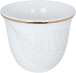 Al Saif Gallery porcelain Arabic coffee cups set, leaf pattern, 12 pieces - white product image 2