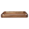 Wooden serving tray with Al Saif Gallery handle, 38 x 28 x 4 cm, rectangle, medium - brown product image 2