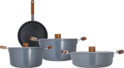طقم قدور طهي سيراميك تورنادو، 7 قطع - رمادي غامق product image 1