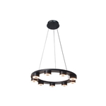 Modern aluminum Mishkati chandelier, 60 cm, 45 watts - black product image 4