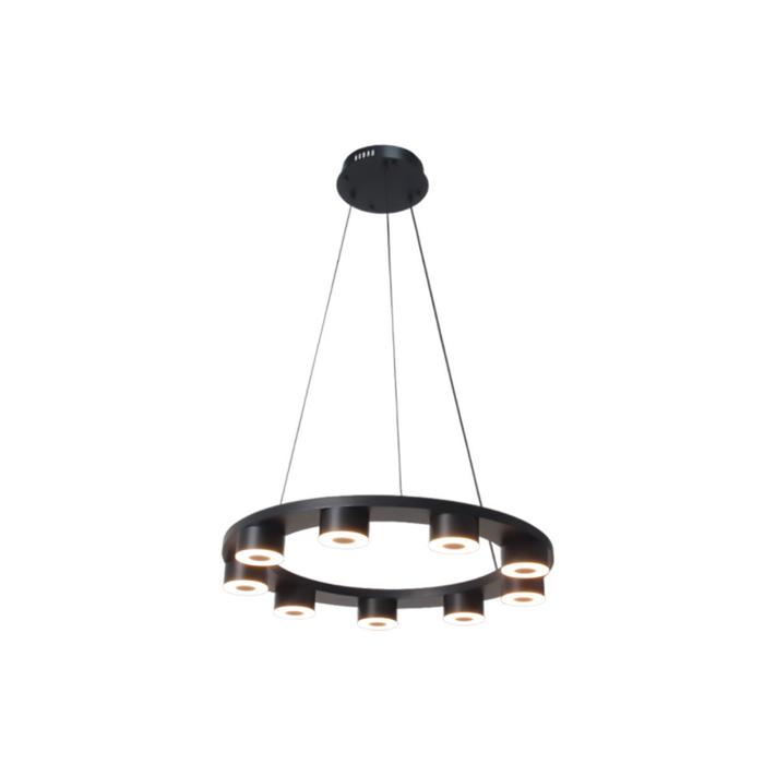 Modern aluminum Mishkati chandelier, 60 cm, 45 watts - black product image 4