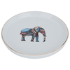 Al Saif Gallery porcelain serving plate, 10 cm, round, elephant pattern - white product image 2