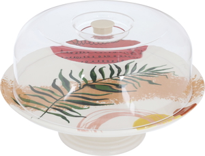 Al Saif Gallery porcelain serving plate, 30 x 30 x 11 cm, round, base, cover - multi-color product image