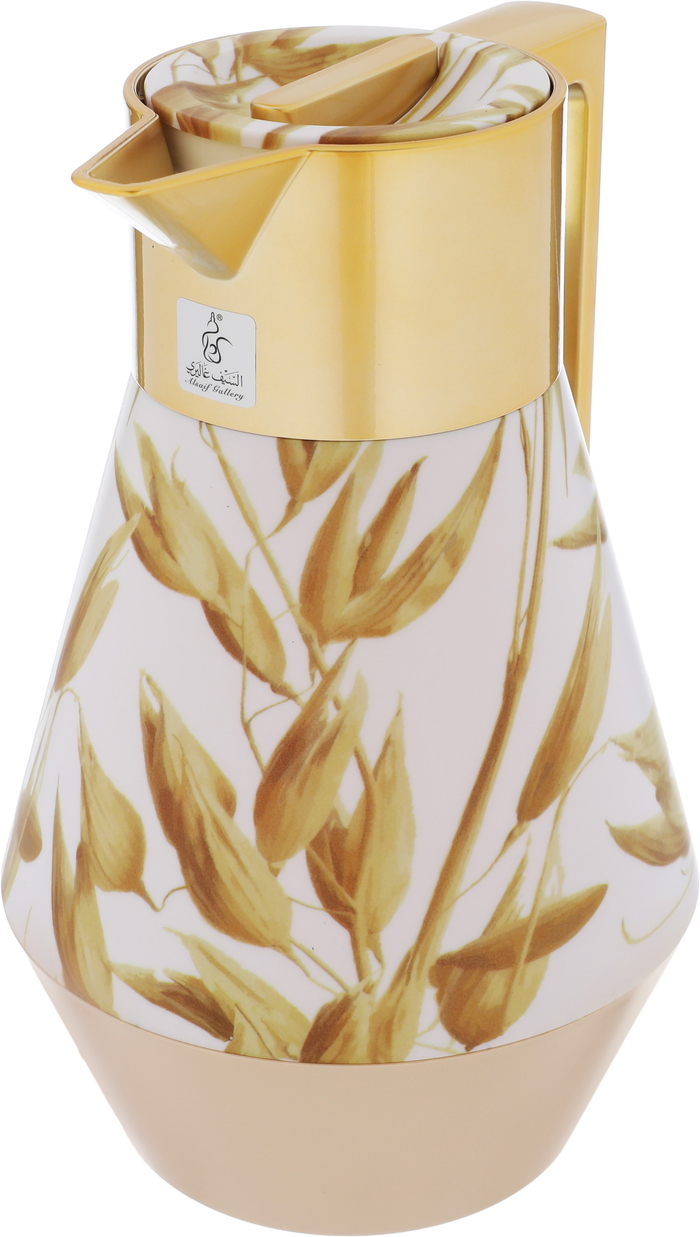 Al Saif Gallery Lydia plastic thermos, 1 liter - gold product image 3