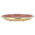 Al Saif Gallery Steel dessert serving plate, 20 x 14 x 3 cm, oval - brown product image 2