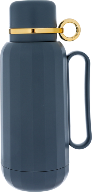 Timeless Rahal Glass Thermos, 1 Liter, Plastic Exterior - Dark Blue product image