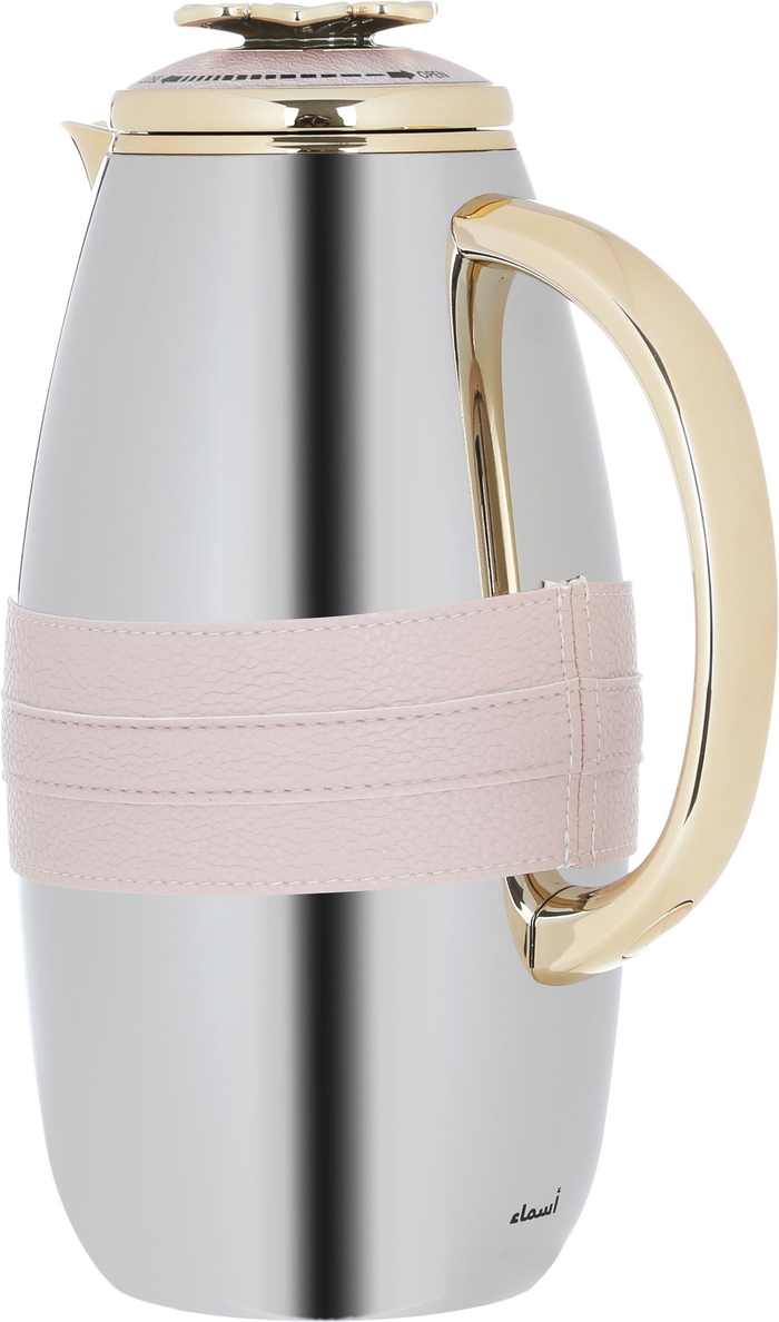 Asmaa Steel Al Saif Gallery thermos set, 1 liter - 0.7 liters, light brown-silver strap product image 4