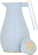 Al Saif Gallery Karam Plastic Thermos Set, 1 Liter - 0.65 Liter, Islamic Pattern, Acrylic Handle - Light Gray product image 7