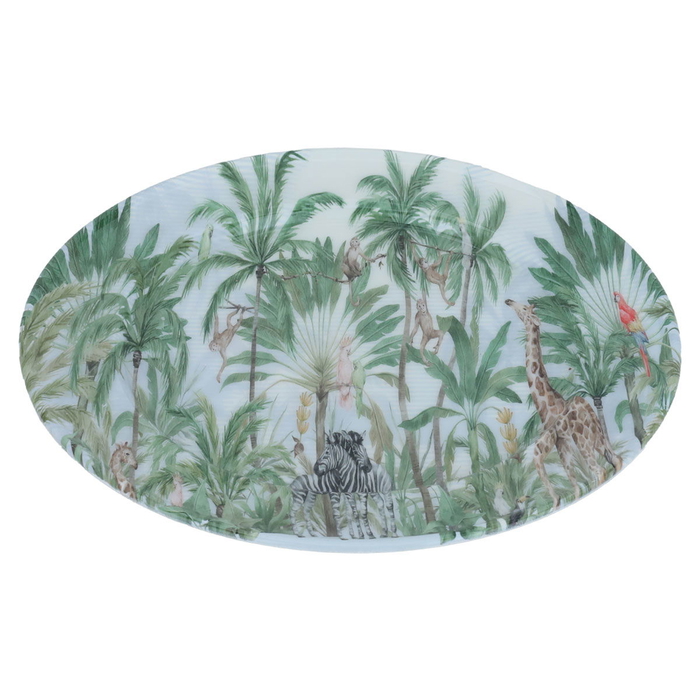 Al Saif Gallery porcelain dessert plate, 25.5 x 1.5 cm, round, wooded - green product image 2