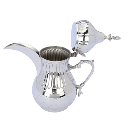Al Saif Gallery Tarahib Arabic Coffee Dallah iron, 1 Liter - Silver product image 3