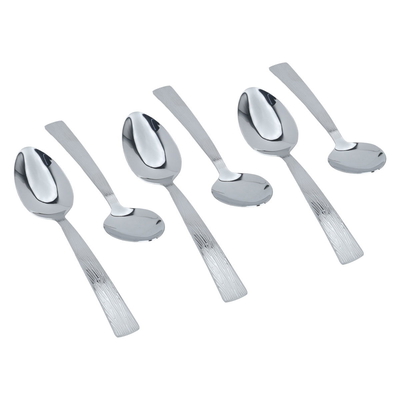 Al Saif Gallery steel spoon set, 24 pieces - silver product image 4